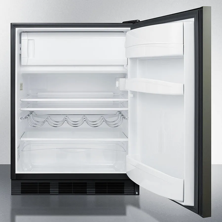 Summit CT663BKBIKSHHADA 24 Wide Built-In Refrigerator-Freezer. Ada Compliant
