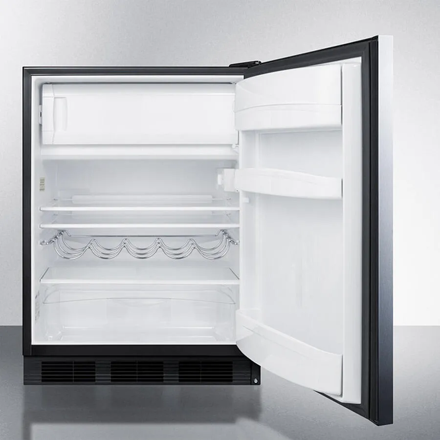 Summit CT663BKBISSHH 24 Wide Built-In Refrigerator-Freezer