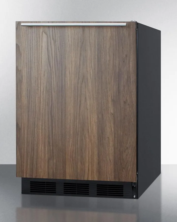 Summit CT663BKBIWP1 24 Wide Built-In Refrigerator-Freezer With Wood Panel Door