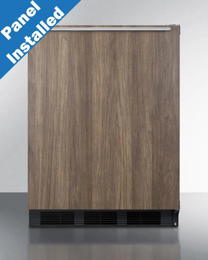 Summit CT663BKBIWP1 24 Wide Built-In Refrigerator-Freezer With Wood Panel Door