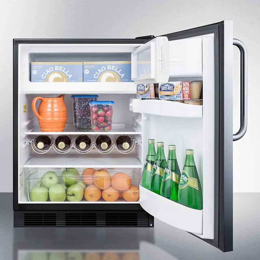Summit CT663BKCSS 24 Wide Built-In Refrigerator-Freezer