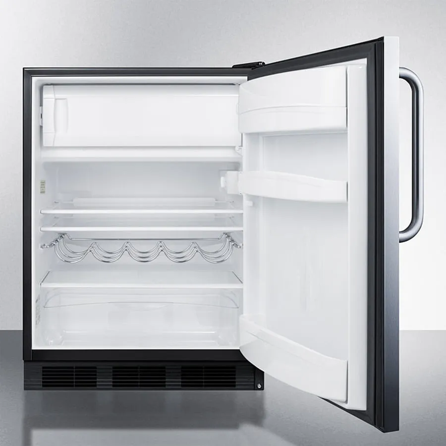 Summit CT663BKCSS 24 Wide Built-In Refrigerator-Freezer