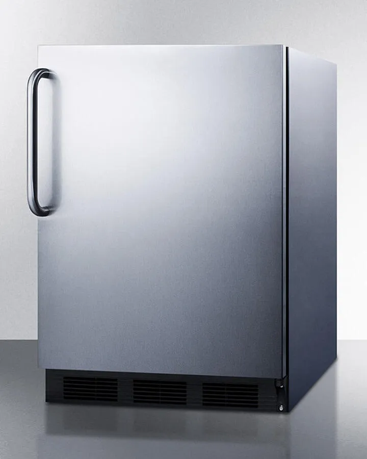 Summit CT663BKCSS 24 Wide Built-In Refrigerator-Freezer