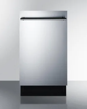 Summit DW18SS2 18 Wide Energy Star Qualified Dishwasher With Stainless Steel Or Panel-Ready Door. Made In Europe
