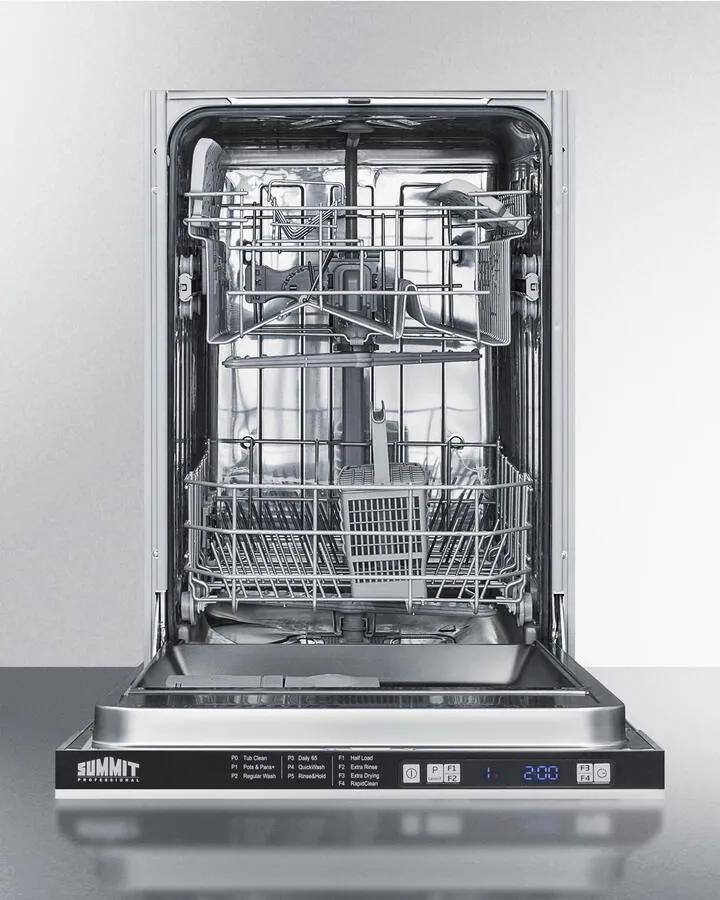 Summit DW18SS2ADA 18 Wide Ada Compliant Energy Star Qualified Dishwasher With Stainless Steel Or Panel-Ready Door. Made In Europe
