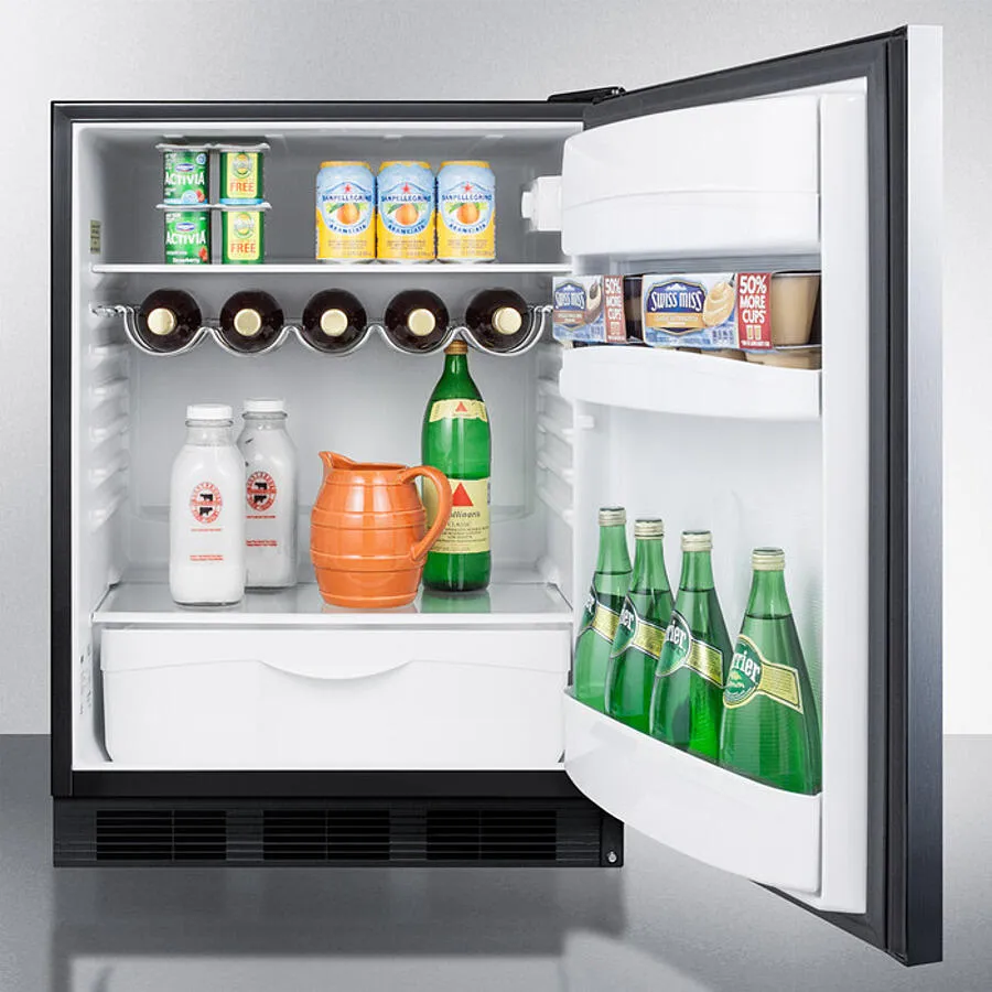 Summit FF63BKBISSHH 24 Wide Built-In All-Refrigerator