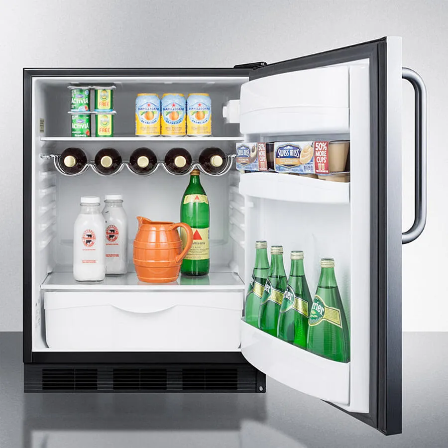 Summit FF63BKCSS 24 Wide Built-In All-Refrigerator