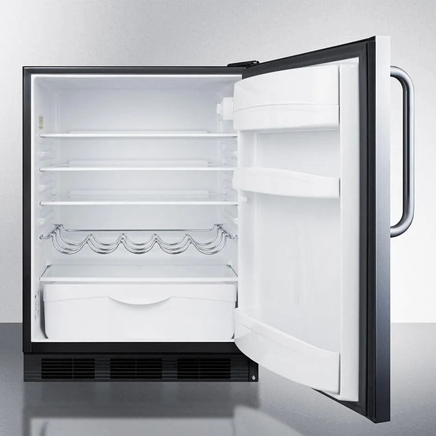 Summit FF63BKCSS 24 Wide Built-In All-Refrigerator