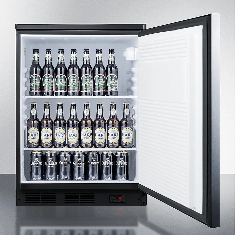 Summit FF7LBLKBIPUBSSHH 24 Wide Built-In Pub Cellar