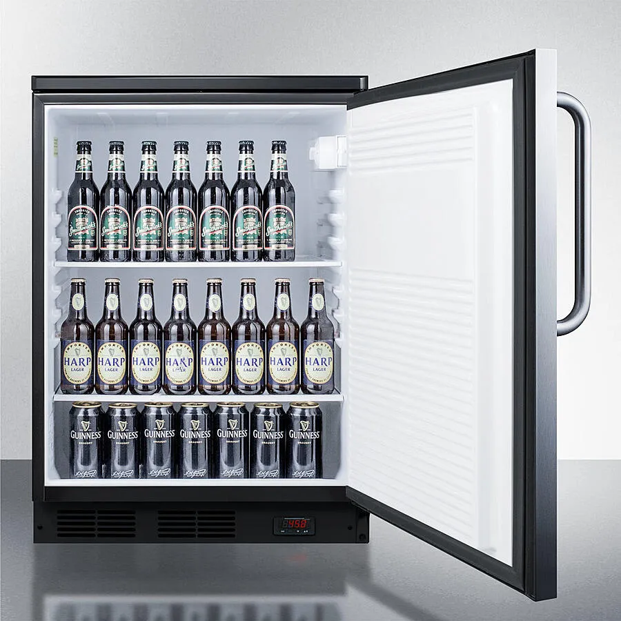 Summit FF7LBLKBIPUBSSTB 24 Wide Built-In Pub Cellar