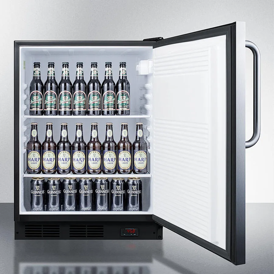 Summit FF7LBLKPUBCSS 24 Wide Built-In Craft Beer Pub Cellar