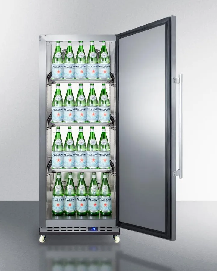 Summit FFAR121SSRI 24 Wide Mini Reach-In All-Refrigerator With Dolly