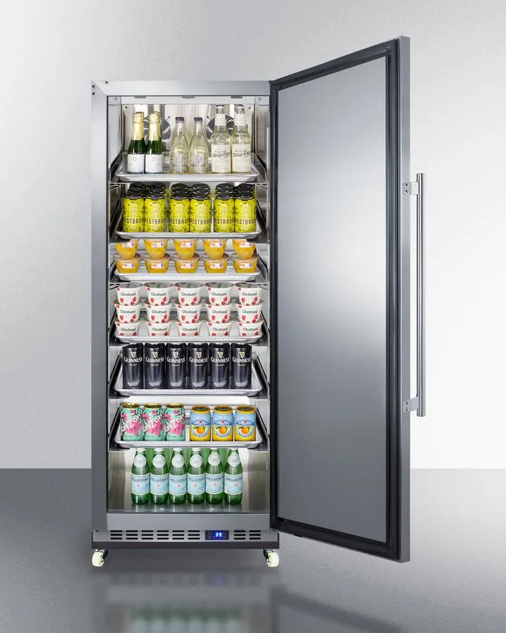 Summit FFAR121SSRI 24 Wide Mini Reach-In All-Refrigerator With Dolly