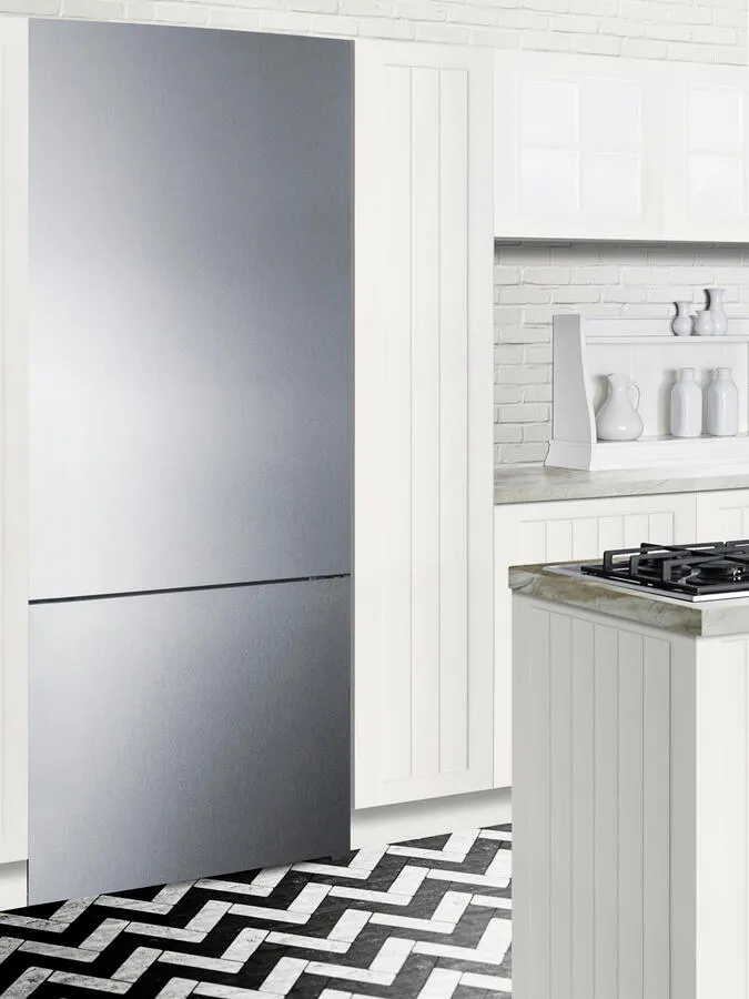 Summit FFBF279SSBI 28 Wide Built-In Bottom Freezer Refrigerator