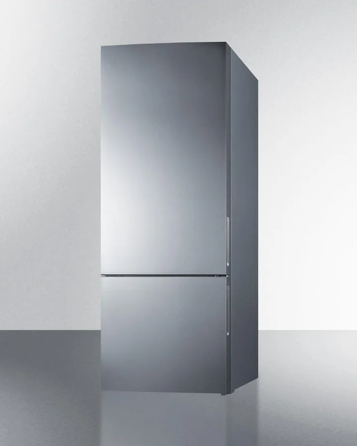 Summit FFBF279SSBI 28 Wide Built-In Bottom Freezer Refrigerator