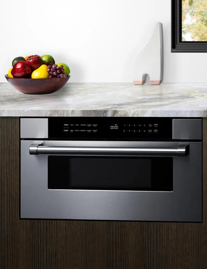 Summit MDR30SS 30 Wide Built-In Drawer Microwave