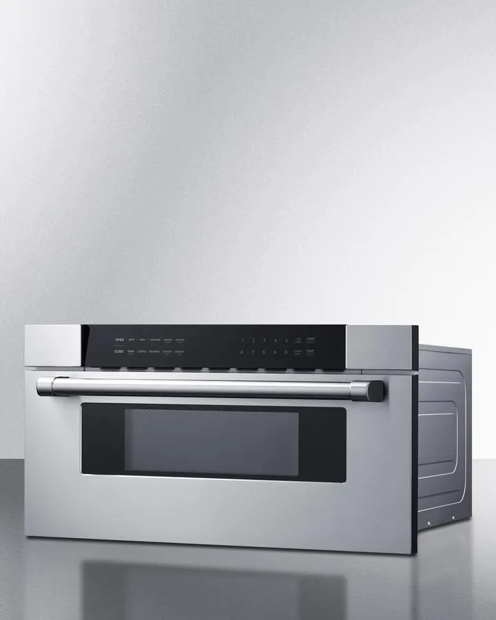 Summit MDR30SS 30 Wide Built-In Drawer Microwave