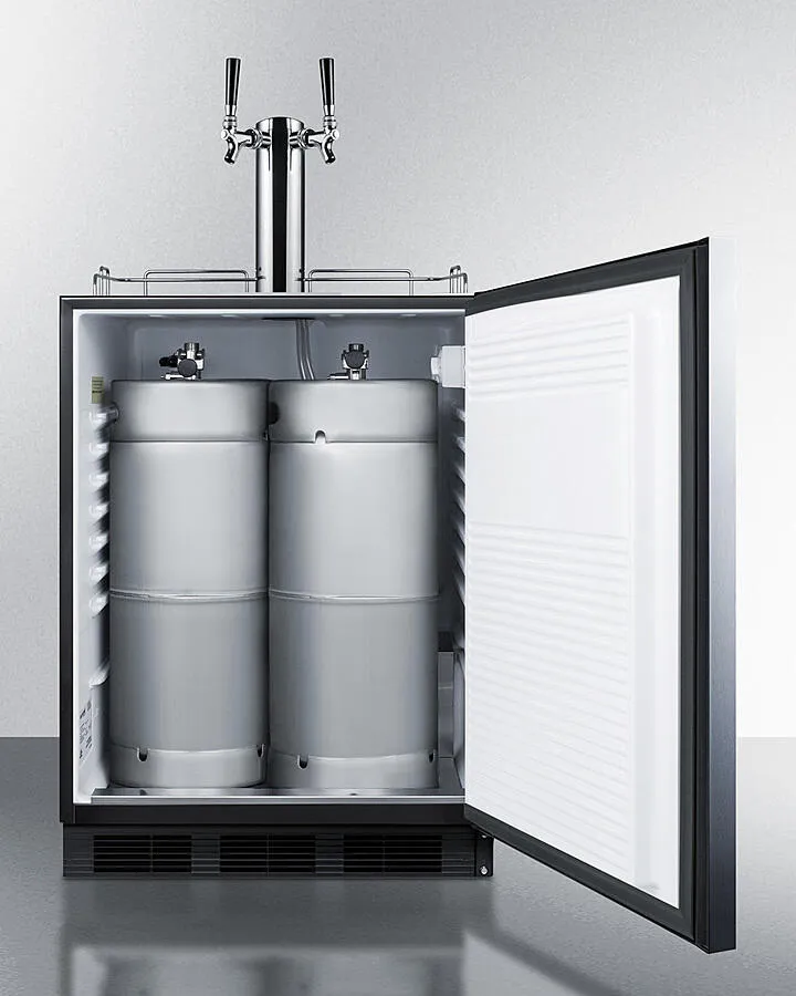 Summit SBC58BLBIADAWKDTWIN 24 Wide Built-In Wine Kegerator. Ada Compliant