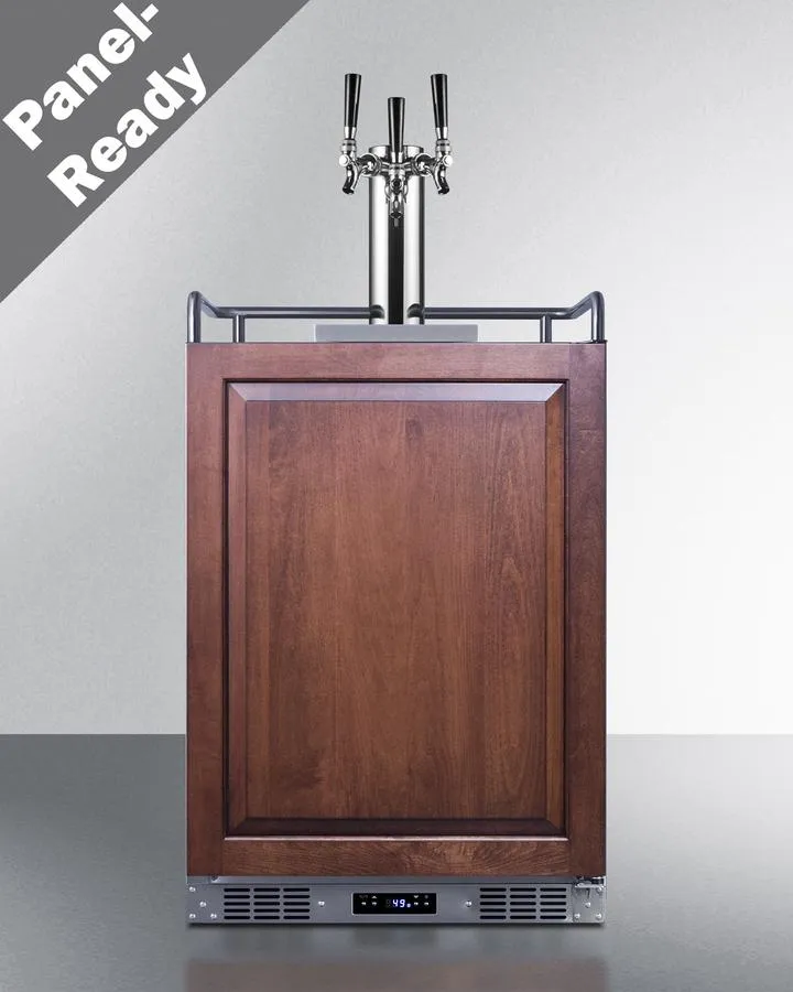 Summit SBC682PNRTRIPLE 24 Wide Built-In Kegerator (Panel Not Included)