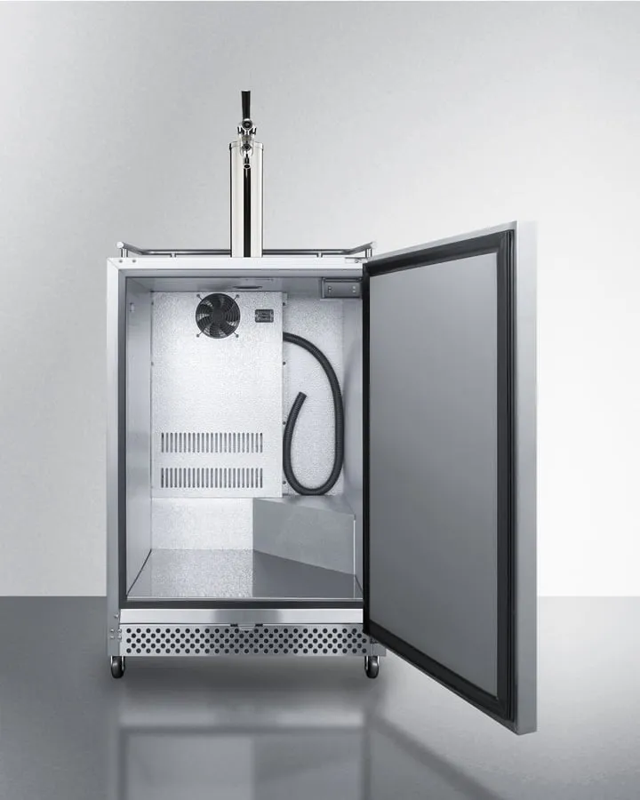 Summit SBC695OSTL 24 Wide Built-In Outdoor Kegerator With Taplock