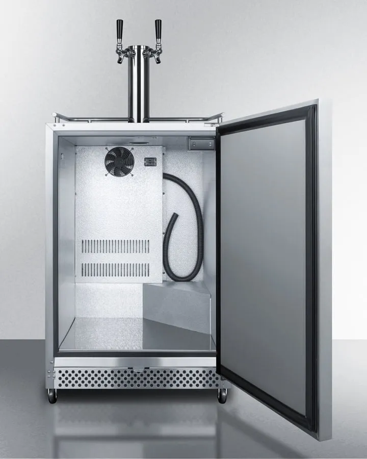 Summit SBC695OSWKDTWIN 24 Wide Built-In Outdoor Wine Kegerator