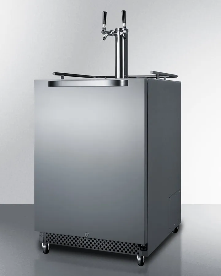 Summit SBC695OSWKDTWIN 24 Wide Built-In Outdoor Wine Kegerator