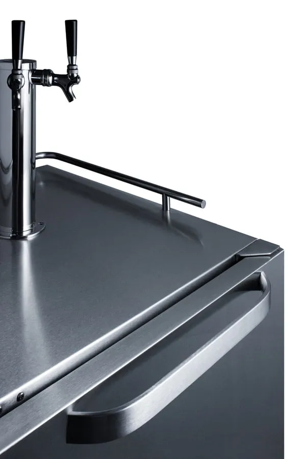 Summit SBC695OSWKDTWIN 24 Wide Built-In Outdoor Wine Kegerator