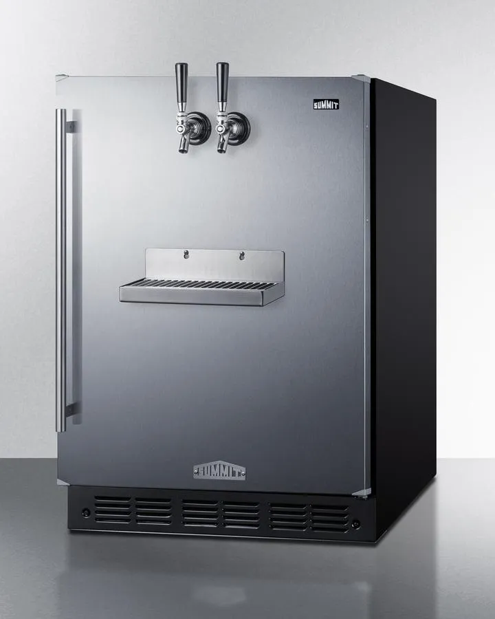 Summit SBC7BRSFRTPADA 24 Wide Front Tap Built-In Beer Kegerator. Ada-Compliant