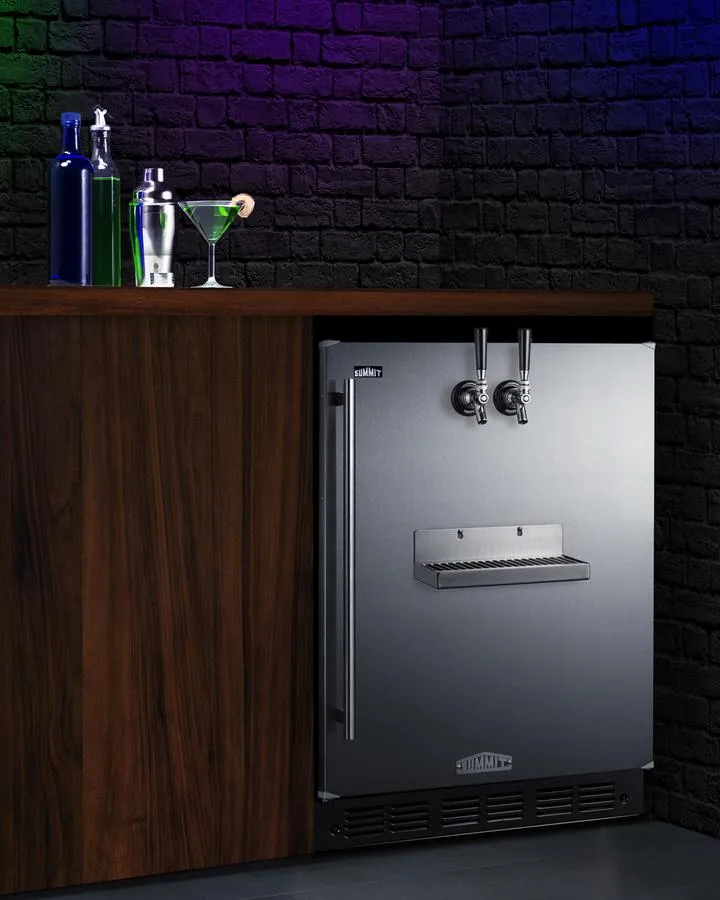 Summit SBC7BRSFRTPADA 24 Wide Front Tap Built-In Beer Kegerator. Ada-Compliant