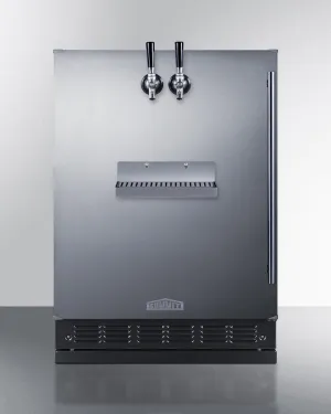 Summit SBC7BRSFRTPLHD 24 Wide Front Tap Built-In Beer Kegerator