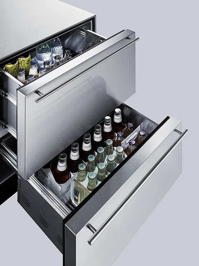 Summit SP6DBS2D7ADA 24 Wide 2-Drawer All-Refrigerator. Ada Compliant