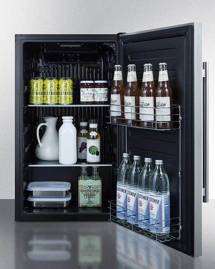 Summit SPR196OSCSS Shallow Depth Outdoor Built-In All-Refrigerator