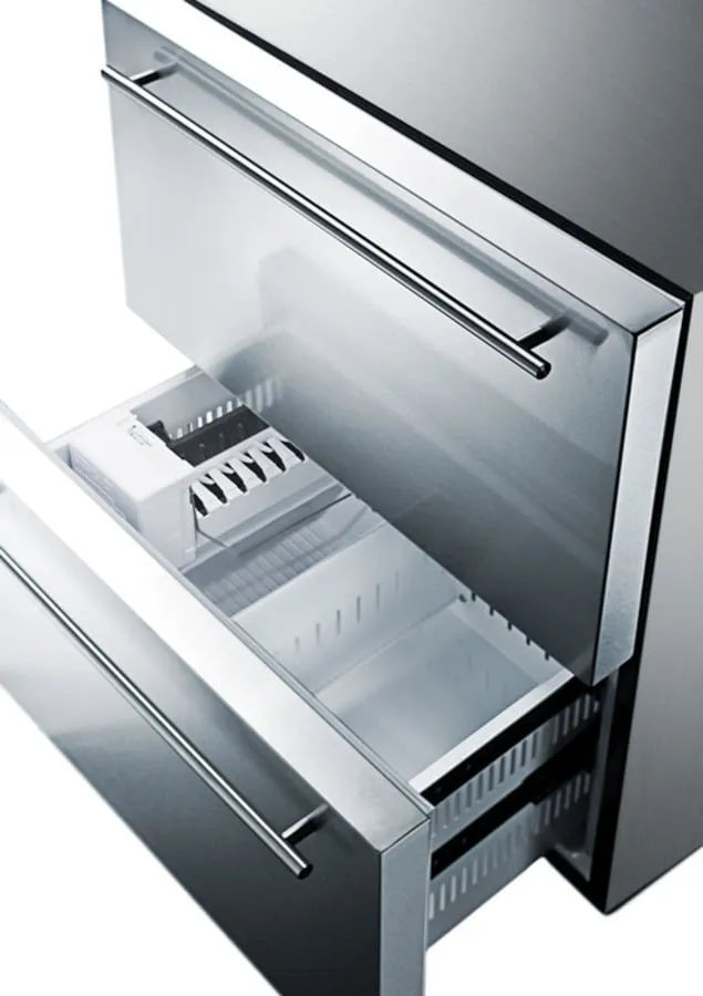 Summit SPRF2D5IM 24 Wide 2-Drawer Refrigerator-Freezer With Icemaker