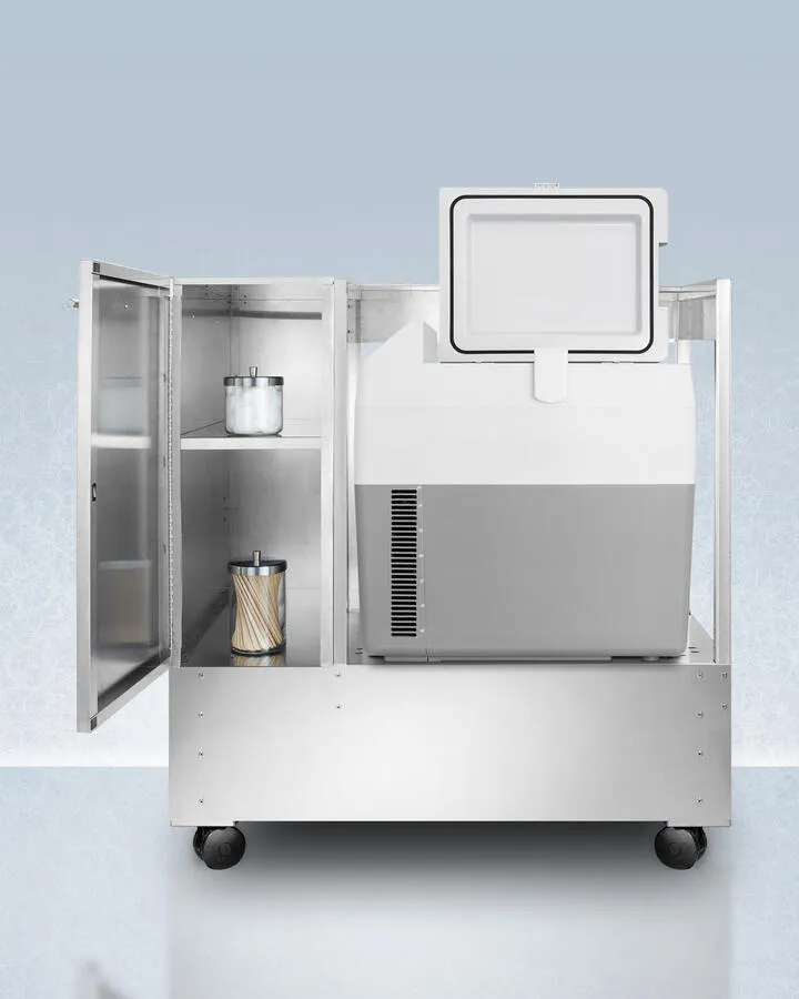 Summit SPRF36CART 304 Grade Stainless Steel Fully Assembled Rolling Cart Rpc With Sprf36 Portable 12V/24V Vaccine Cooler