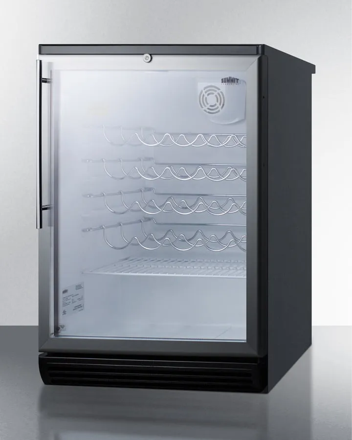 Summit SWC6GBLBIHV 24 Wide Built-In Wine Cellar