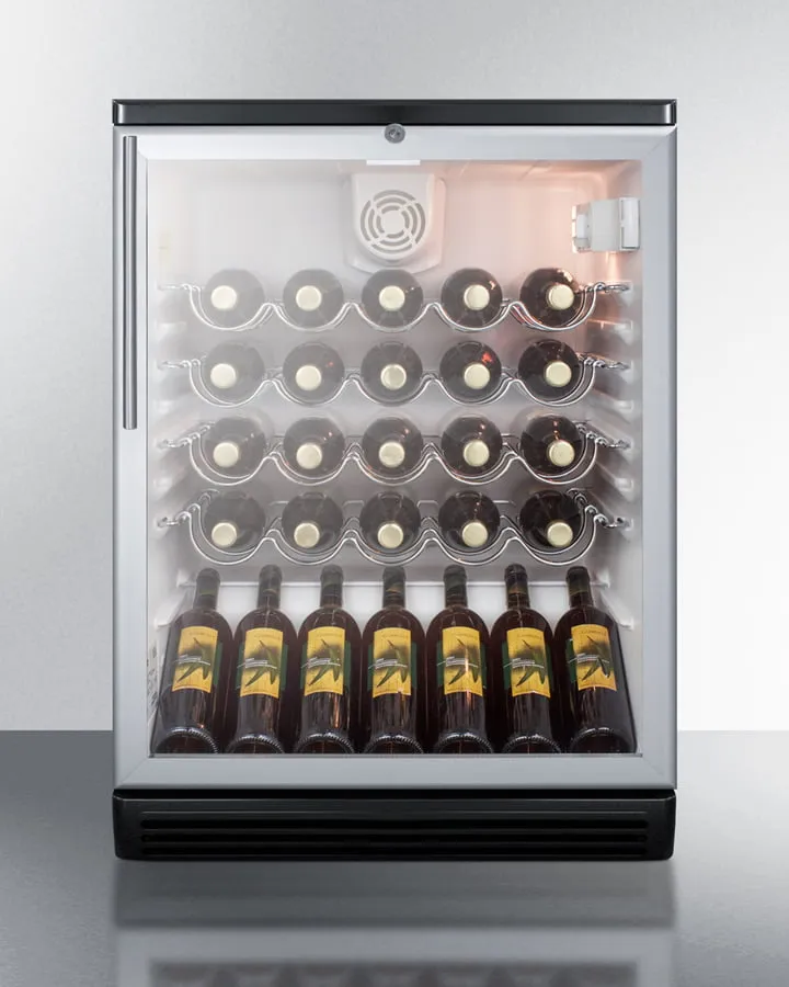 Summit SWC6GBLBIHV 24 Wide Built-In Wine Cellar