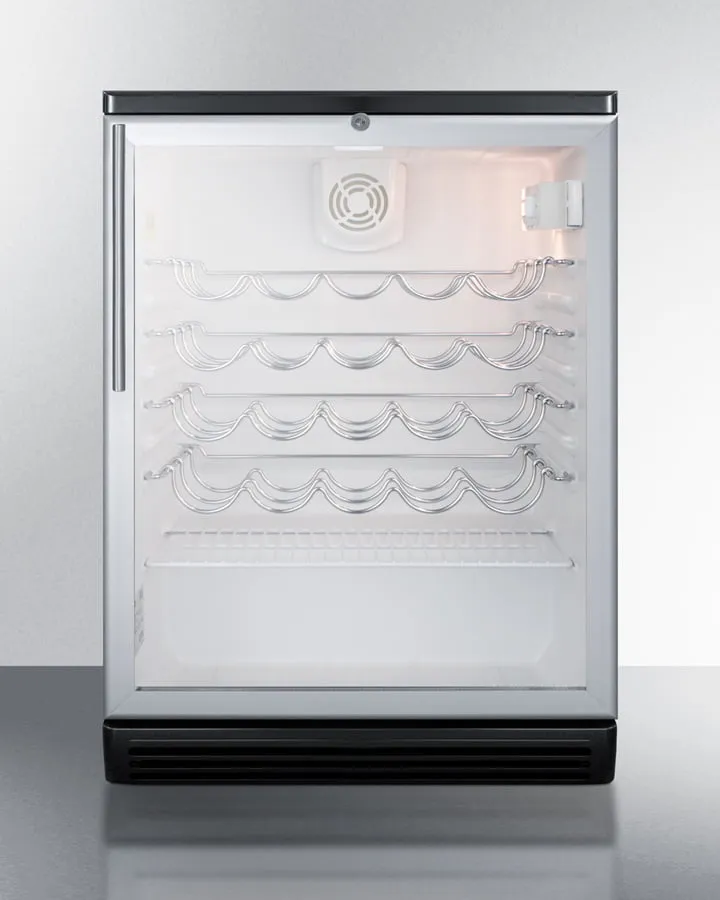 Summit SWC6GBLBIHV 24 Wide Built-In Wine Cellar