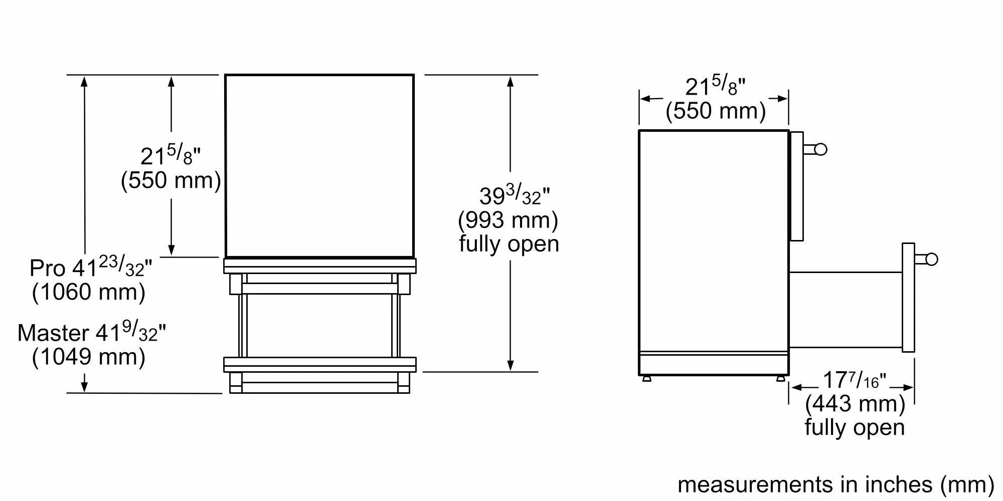 Thermador T24UC915DS Freedom 24 Inch Uc Refrigerator Freezer. Master 24'' Masterpiece Stainless Steel T24Uc915Ds