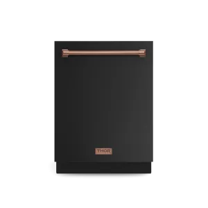 Thor Kitchen DW24X8BA00RSG 24 Inch Dishwasher Matte Black/Rose Gold Gordon Ramsay Series - Dw24X8Ba00-Rsg