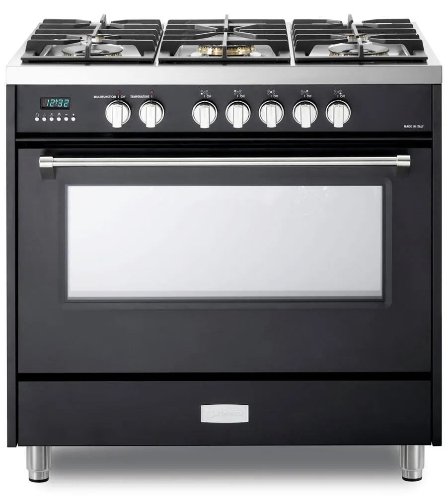 Verona VDFSGE365E Matte Black 36 Dual Fuel - Designer Series