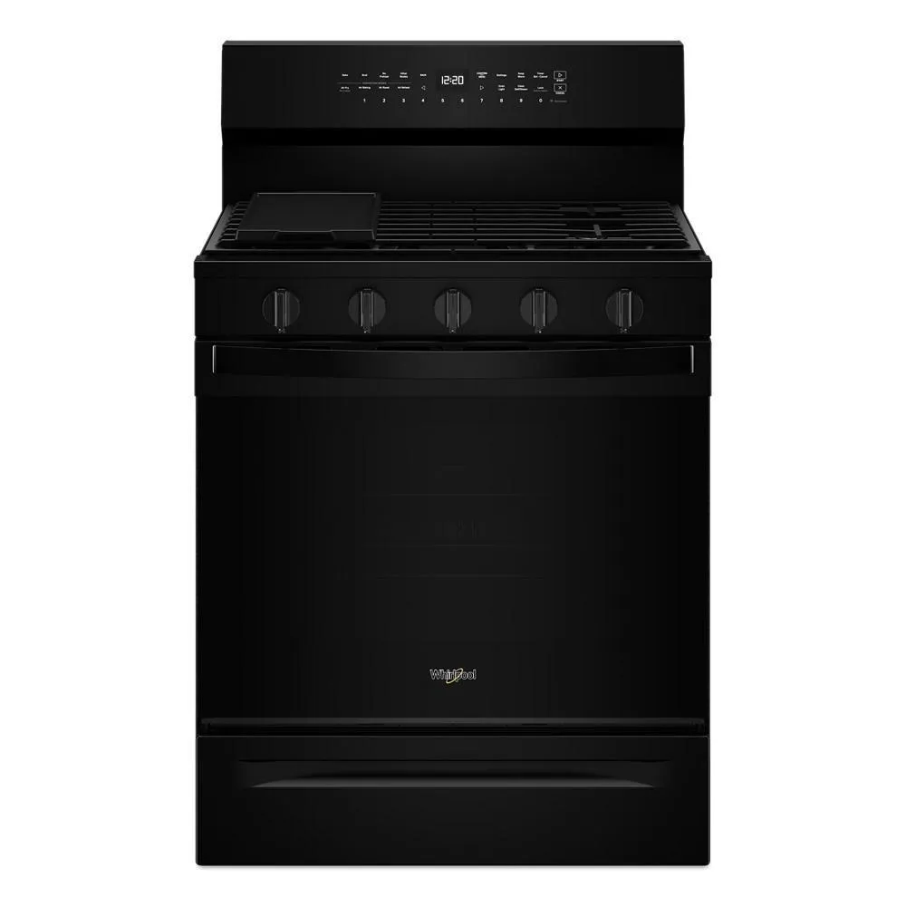 Whirlpool WFGS7530RB 30-Inch Smart Gas Range With Air Cooking Technology. No Preheat Air Fry. Steam/Self Clean And High Speed Preheat