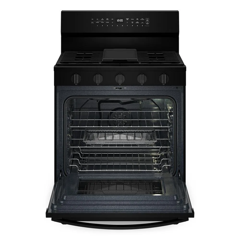 Whirlpool WFGS7530RB 30-Inch Smart Gas Range With Air Cooking Technology. No Preheat Air Fry. Steam/Self Clean And High Speed Preheat