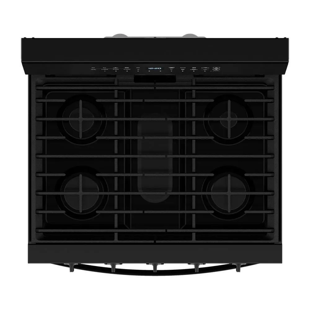 Whirlpool WFGS7530RB 30-Inch Smart Gas Range With Air Cooking Technology. No Preheat Air Fry. Steam/Self Clean And High Speed Preheat