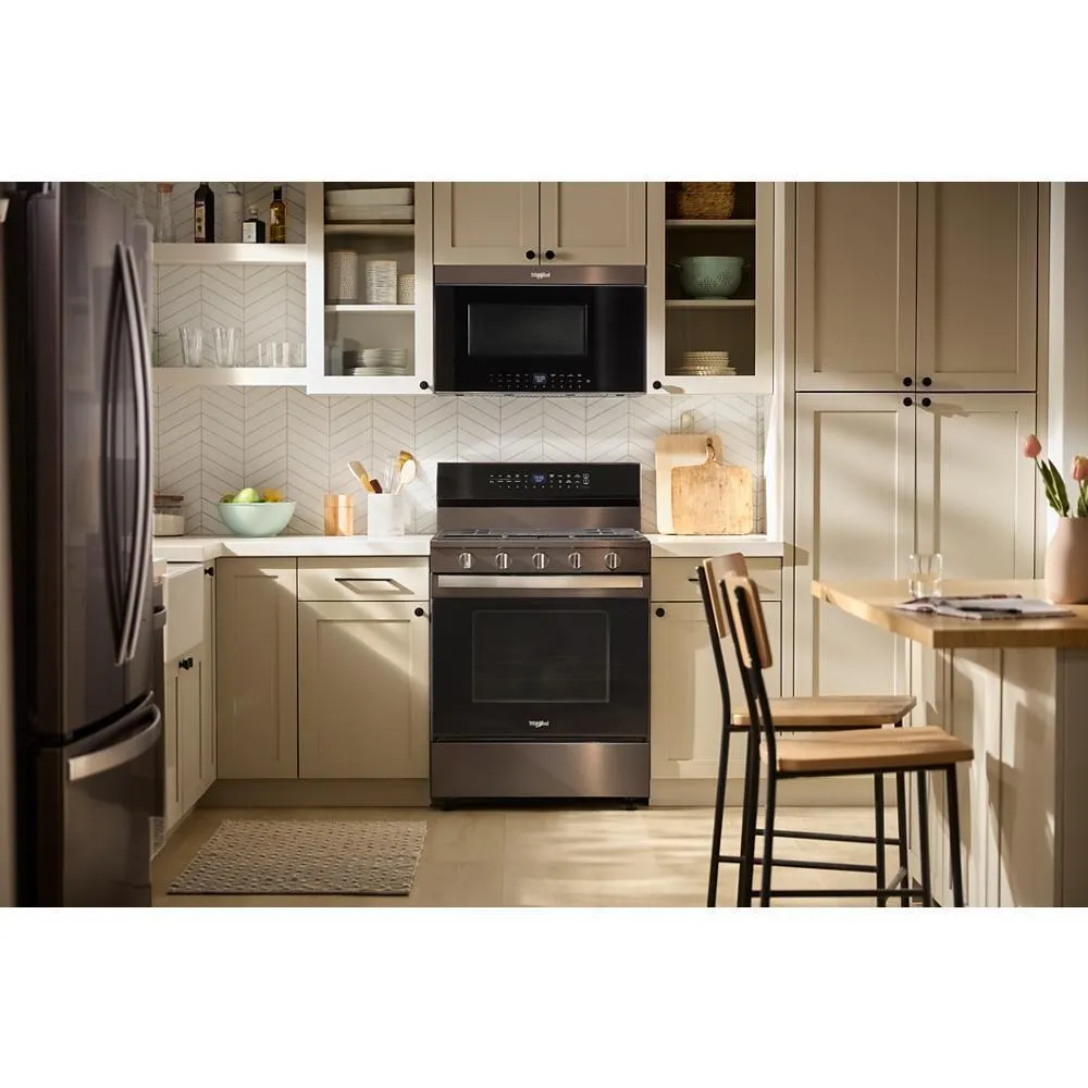 Whirlpool WFGS7530RV 30-Inch Smart Gas Range With Air Cooking Technology. No Preheat Air Fry. Steam/Self Clean And High Speed Preheat