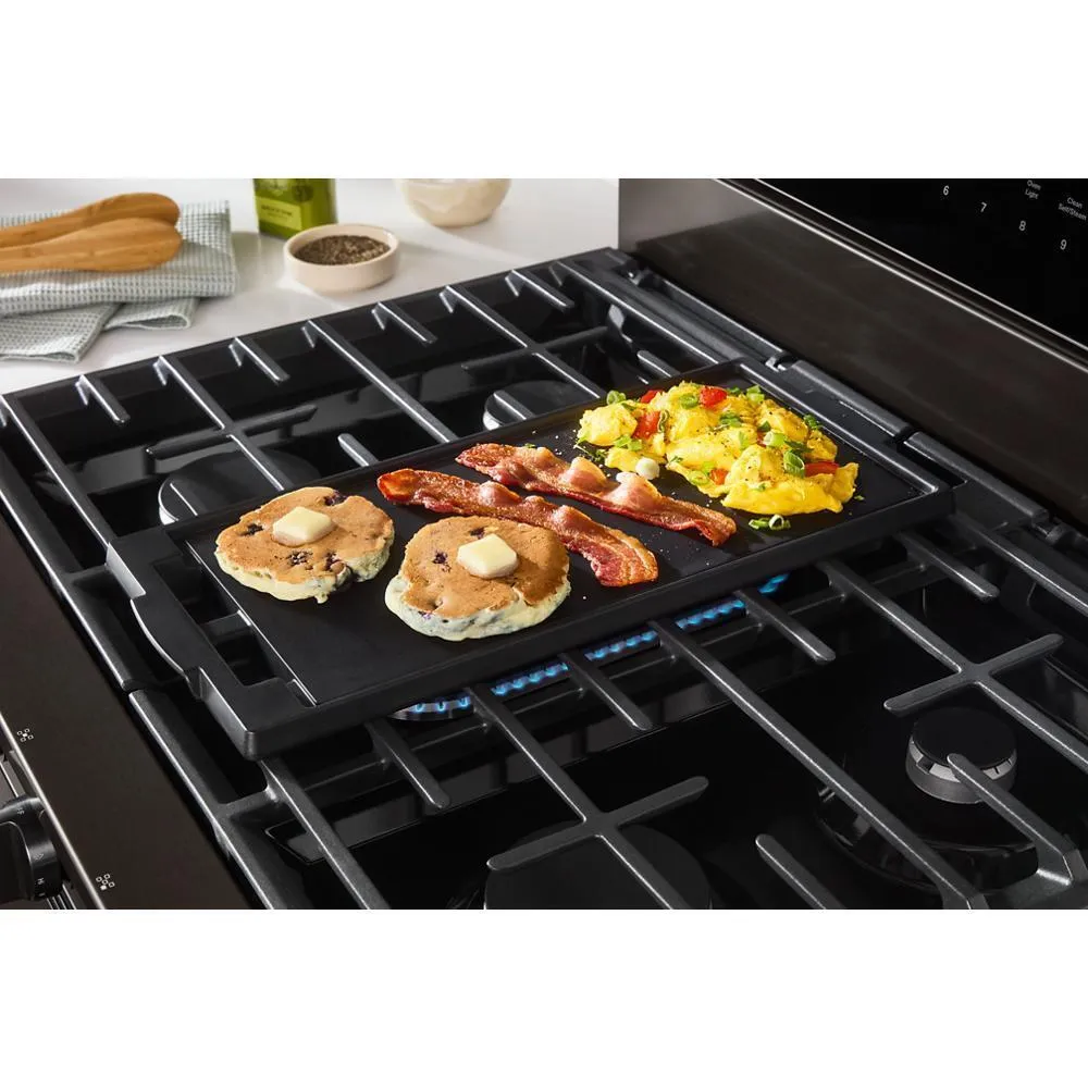 Whirlpool WFGS7530RV 30-Inch Smart Gas Range With Air Cooking Technology. No Preheat Air Fry. Steam/Self Clean And High Speed Preheat