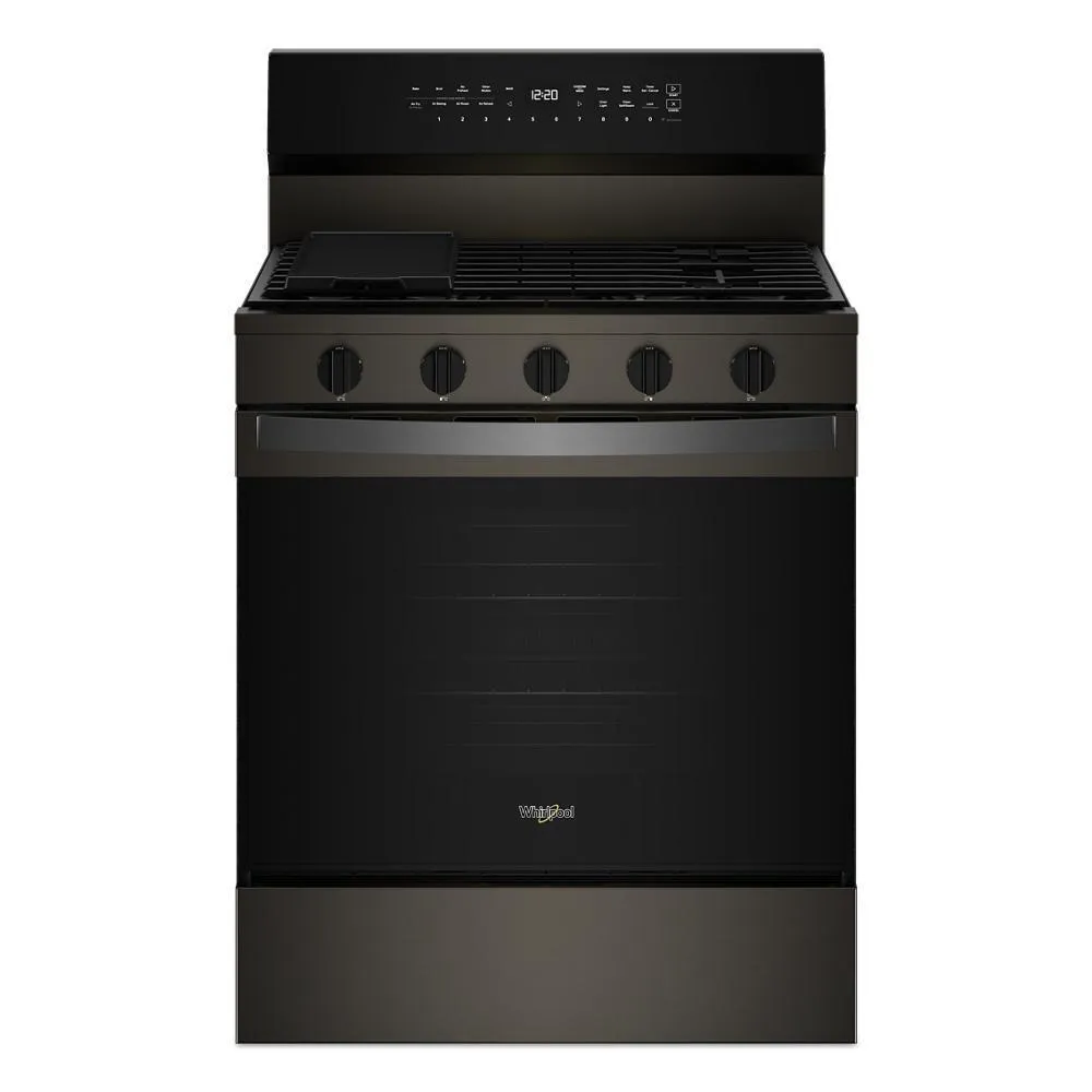 Whirlpool WFGS7530RV 30-Inch Smart Gas Range With Air Cooking Technology. No Preheat Air Fry. Steam/Self Clean And High Speed Preheat