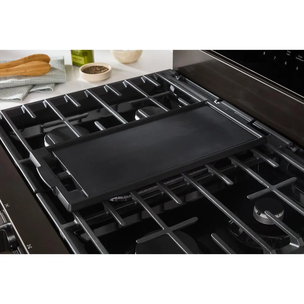 Whirlpool WFGS7530RV 30-Inch Smart Gas Range With Air Cooking Technology. No Preheat Air Fry. Steam/Self Clean And High Speed Preheat