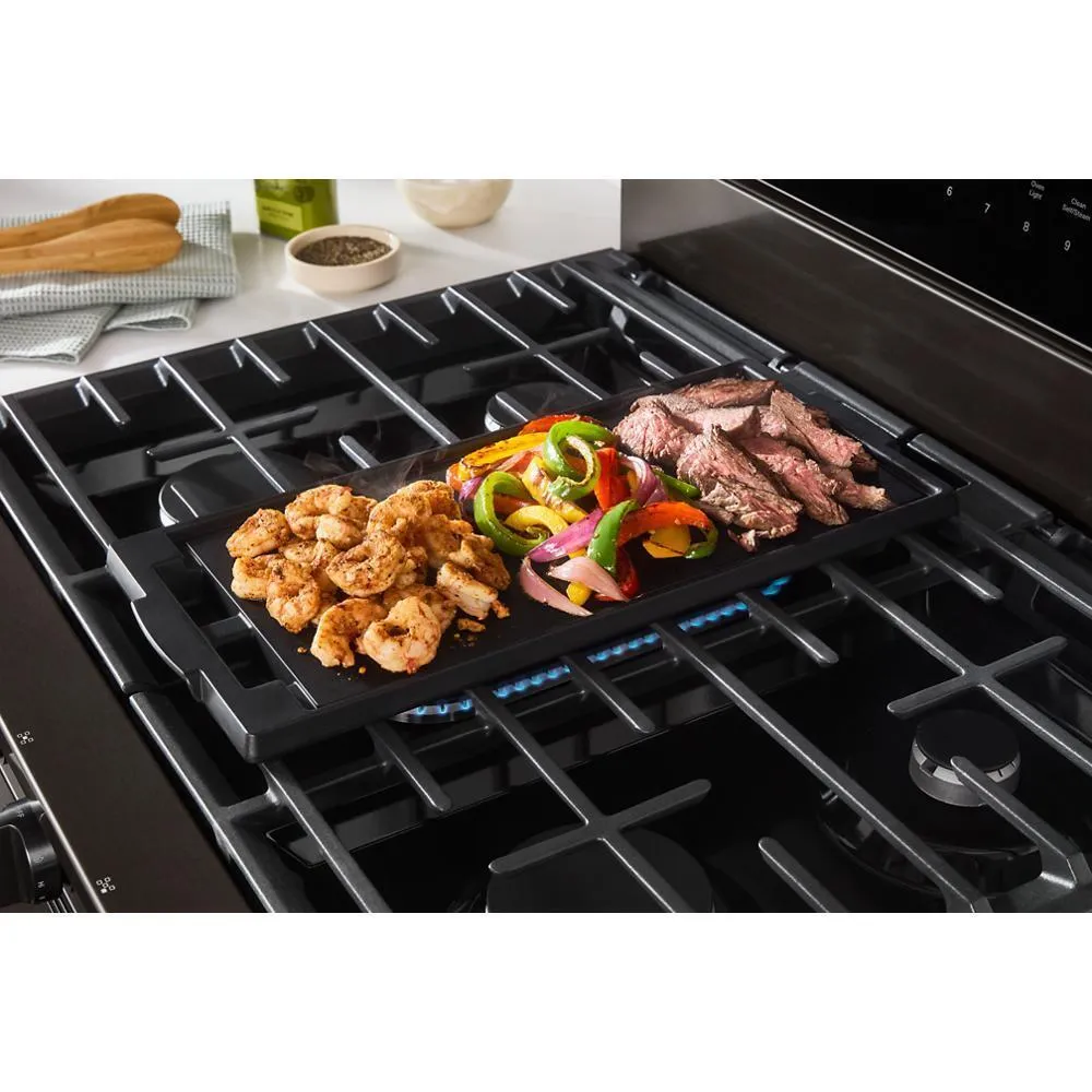 Whirlpool WFGS7530RV 30-Inch Smart Gas Range With Air Cooking Technology. No Preheat Air Fry. Steam/Self Clean And High Speed Preheat