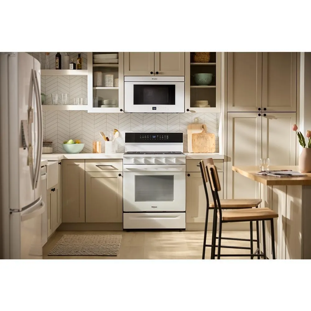 Whirlpool WFGS7530RW 30-Inch Smart Gas Range With Air Cooking Technology. No Preheat Air Fry. Steam/Self Clean And High Speed Preheat
