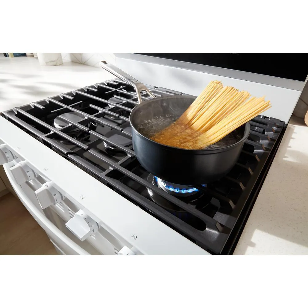 Whirlpool WFGS7530RW 30-Inch Smart Gas Range With Air Cooking Technology. No Preheat Air Fry. Steam/Self Clean And High Speed Preheat